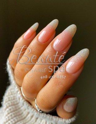 Wedding gel-x manicure by Annie