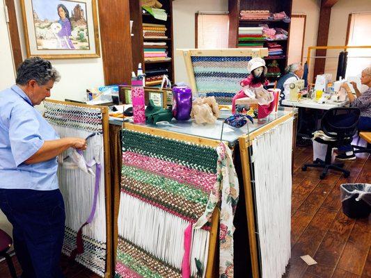 They handmade quilts and rugs