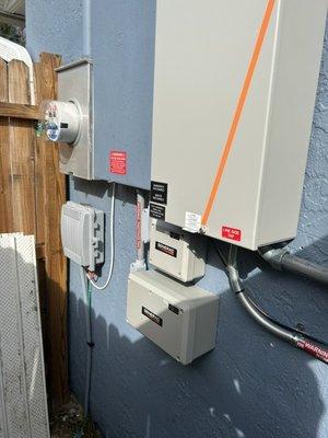 What you see in the photos is the set up for a Generac battery system with solar