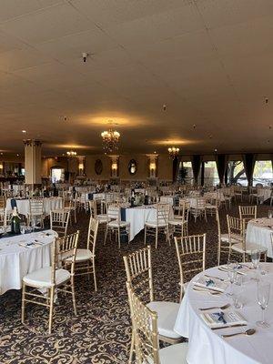 Regency Hall with chairs from outside vendor