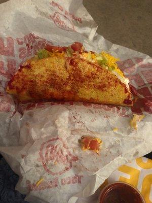 So this is the taki taco  very disappointed