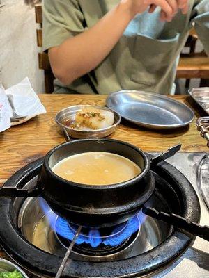 egg souffle in the making