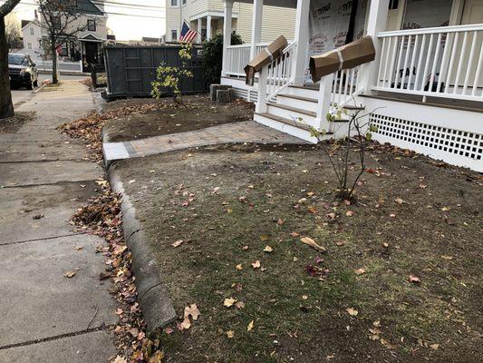 During contract negotiations he did not tell me that the sidewalk he planned would have a dangerous slope.