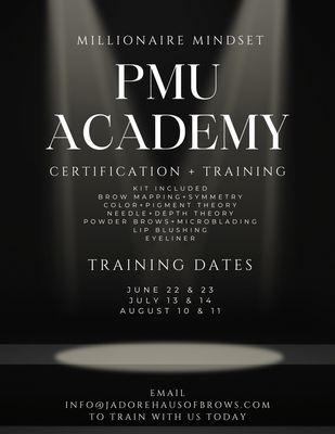 Academy Class Dates