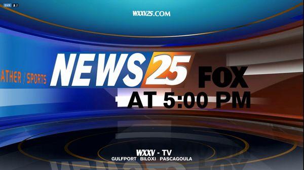 WXXV 25 NEWS @5pm FOX