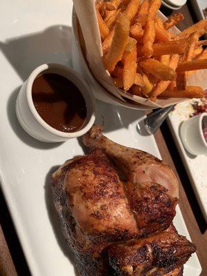 Rotisserie Chicken with Sweet Potato fries