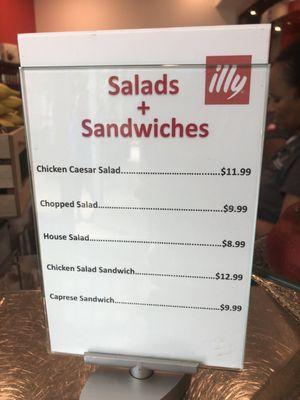 Good selection of sandwiches