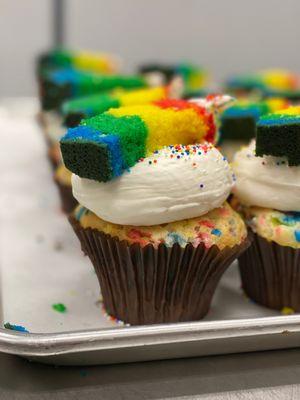 Love is Love Funfetti Gay Pride cupcake