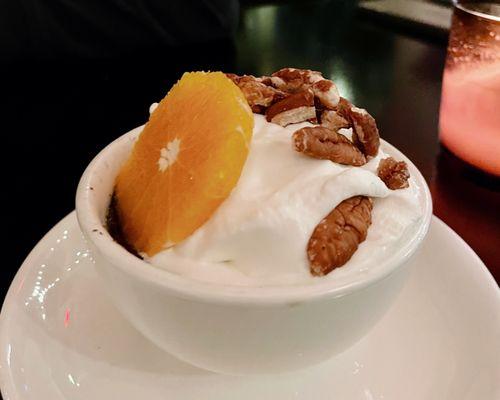 Warm Native Persimmon Pudding