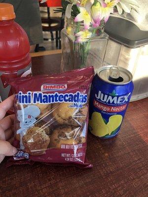 Mantecadas & jumex de Mango