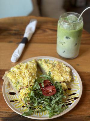 Avocado toast with egg