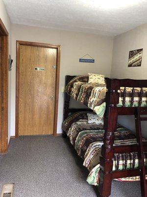 Door to laundry room and kitchen at the lodge.