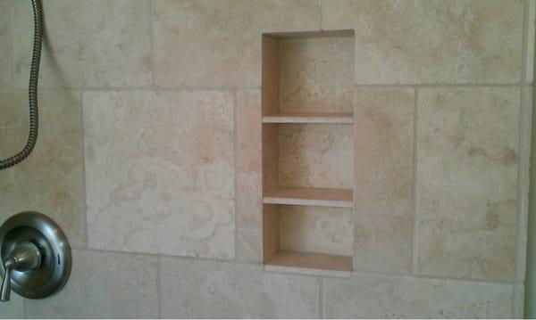 Custom built in shelves