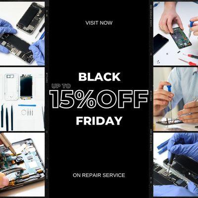 Black Friday: Up to 15% Off on Repair Services