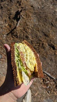 Egg & Cheese on Squaw with Lettuce, Tomato, Mayo