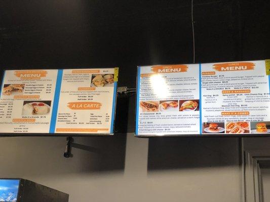 Menu board