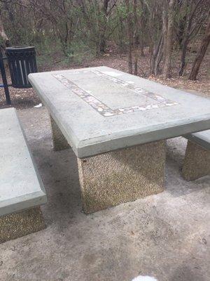 Picnic table at park area