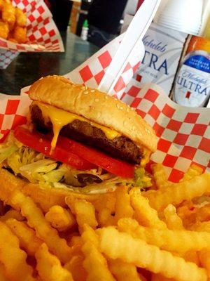 Cheeseburger Baby! Damn good bars food up in here!