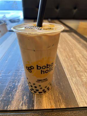 Coffe milk tea with boba