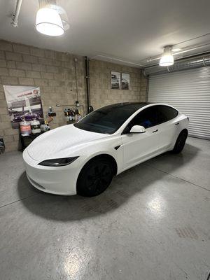 2025 Tesla model 3 matte ppf installation  Tesla wraps ceramic window tint tint shop Riverside ca