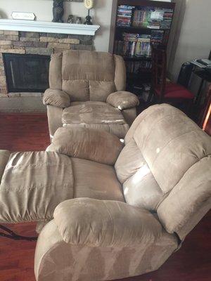 Here's the finished product of the upholstery cleaning- brand new!