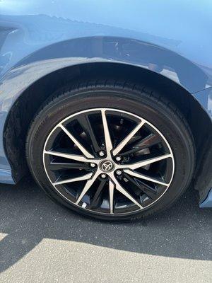 Tire was installed quickly and professionally