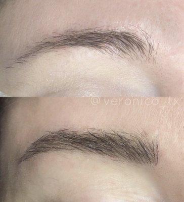 Before & after microblading