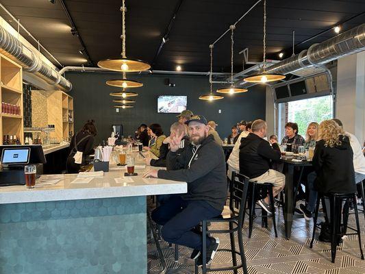 Interior seating -  entrance to patio on right and kitchen to immediate left.