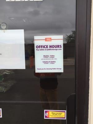 It's 10:05am and this office is still closed when it should be open.