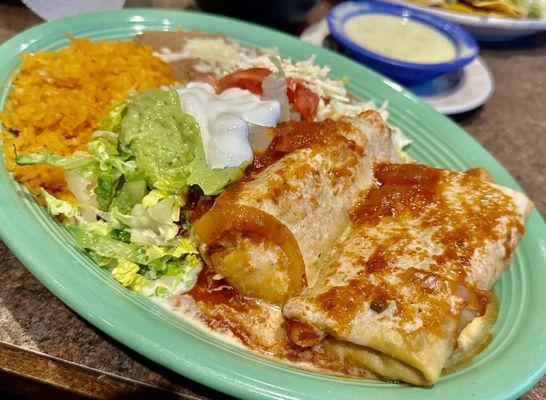 Fried Chimichanga Dinner DELICIOUS - April 3, 2024