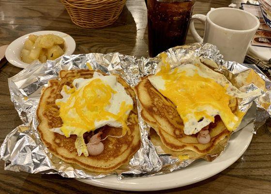 "Pancake Tacos". Who knew? I'm glad I tried them, but that'll be the last time.