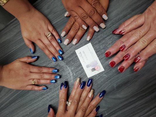 We couldn't stop admiring our nails!