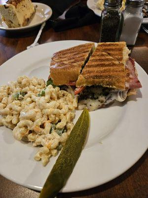 Corleone half sandwich with Macaroni Salad