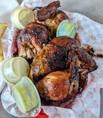 Whole roast chicken