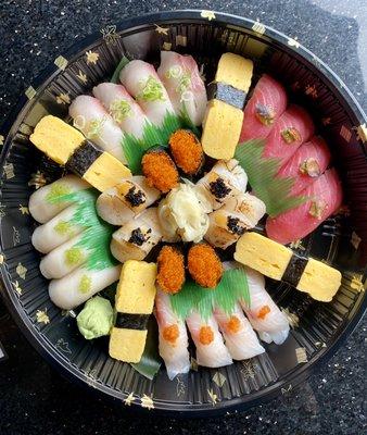 Nigiri deluxe platter TOGO. Please call or order on our website at least one day in advance!