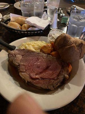 Prime rib special.  Delicious!