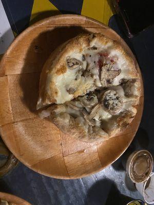 Mini Deep Dish Pizza w/ Mushroom Topping