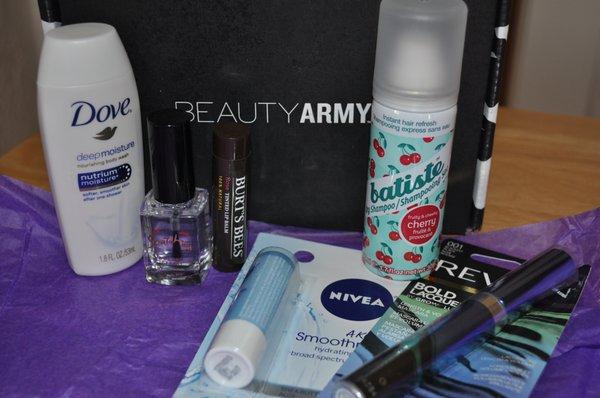 My goodies from the September Beauty Army Box