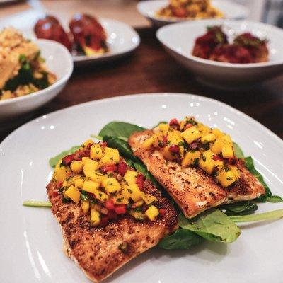 Salmon with Tropical Fruit Salsa