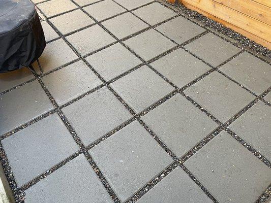 Cement pavers installation