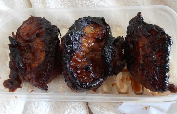 Oven roasted turkey tails.  Great barbeque flavor with lots of meat.