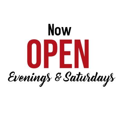 Evening & Saturday appointments available for your convenience