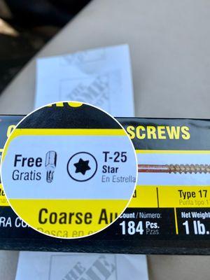 So all boxes of screws have converted over to star bits. Currently all come with a free bit, but one size does not fit all. #UpCloseSavor