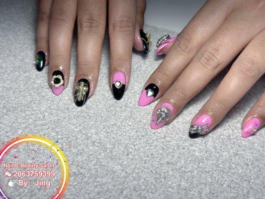 Japanese hard gel nail art!