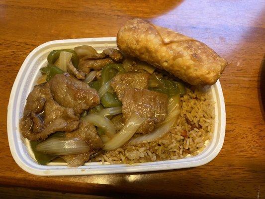 C3.Pepper Steak with Onion Combo Platter