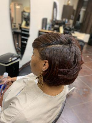 Natural Flat iron and cut