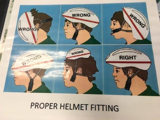 Proper bike helmet protocol