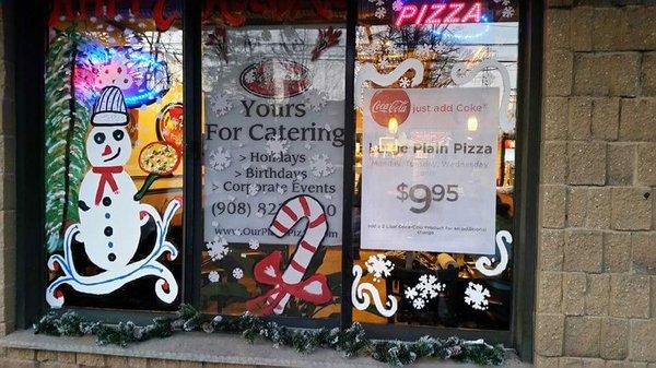 Christmas...Hanukkah Snow....Holidays...Lets Celebrate together! Always Warm and delicious pizza!