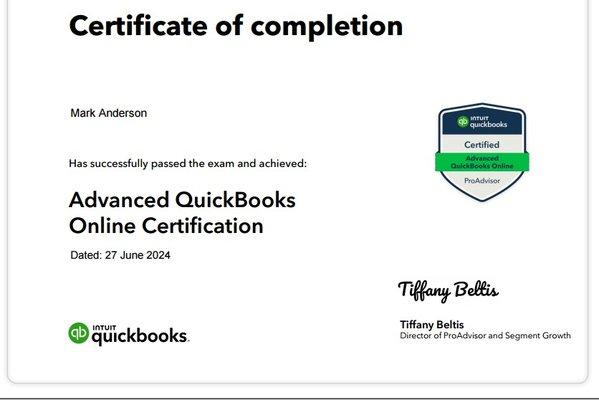 QuickBooks Online Advanced Certified