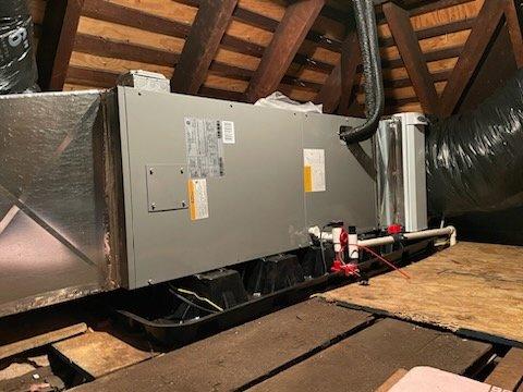 Air handler paired with a heat pump